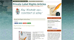 Desktop Screenshot of privatelabelrightarticles.com