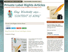 Tablet Screenshot of privatelabelrightarticles.com